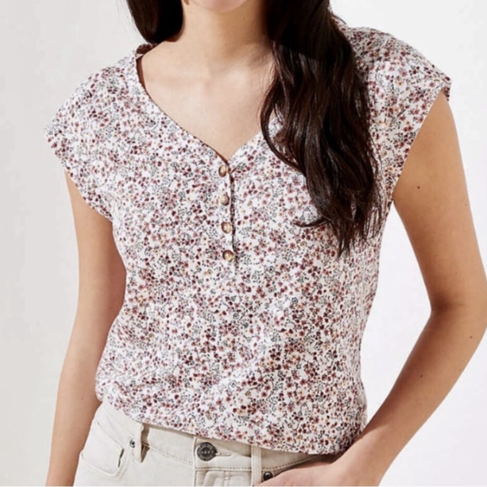 ANN TAYLOR LOFT Linen Shirt XS